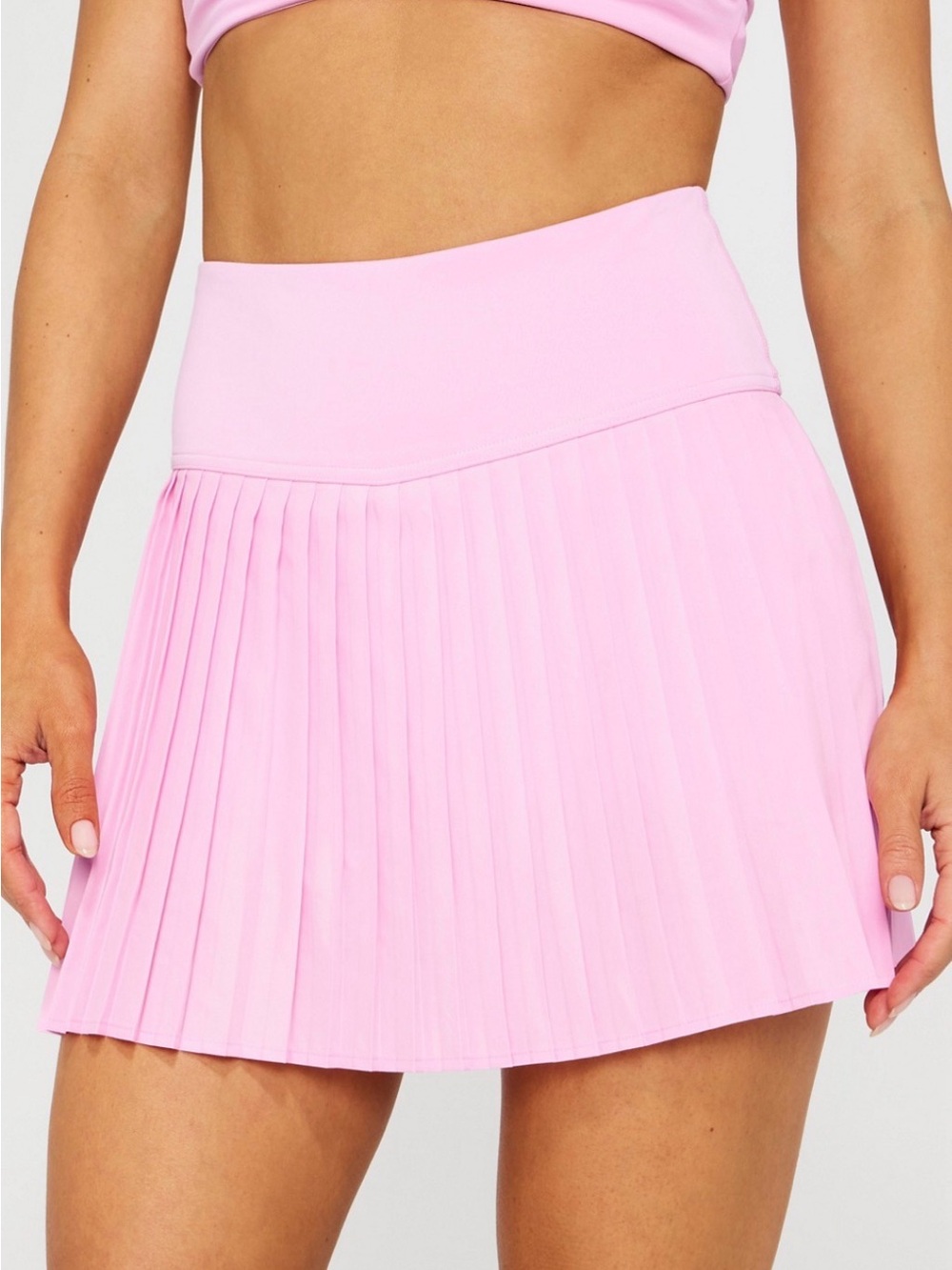 Fabletics Pleated Mini Skirt in Light Pink
